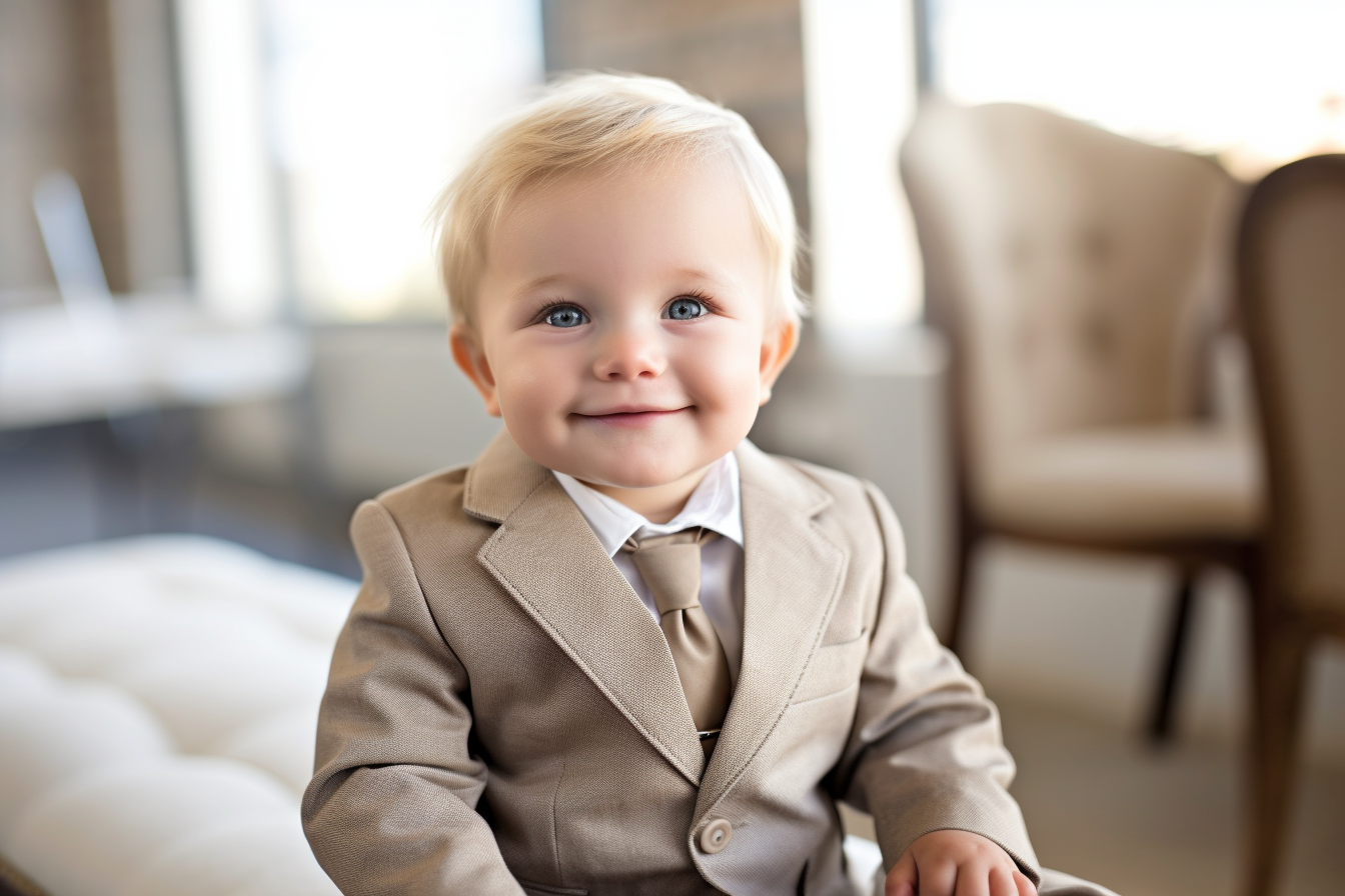 Boys hotsell beige suit