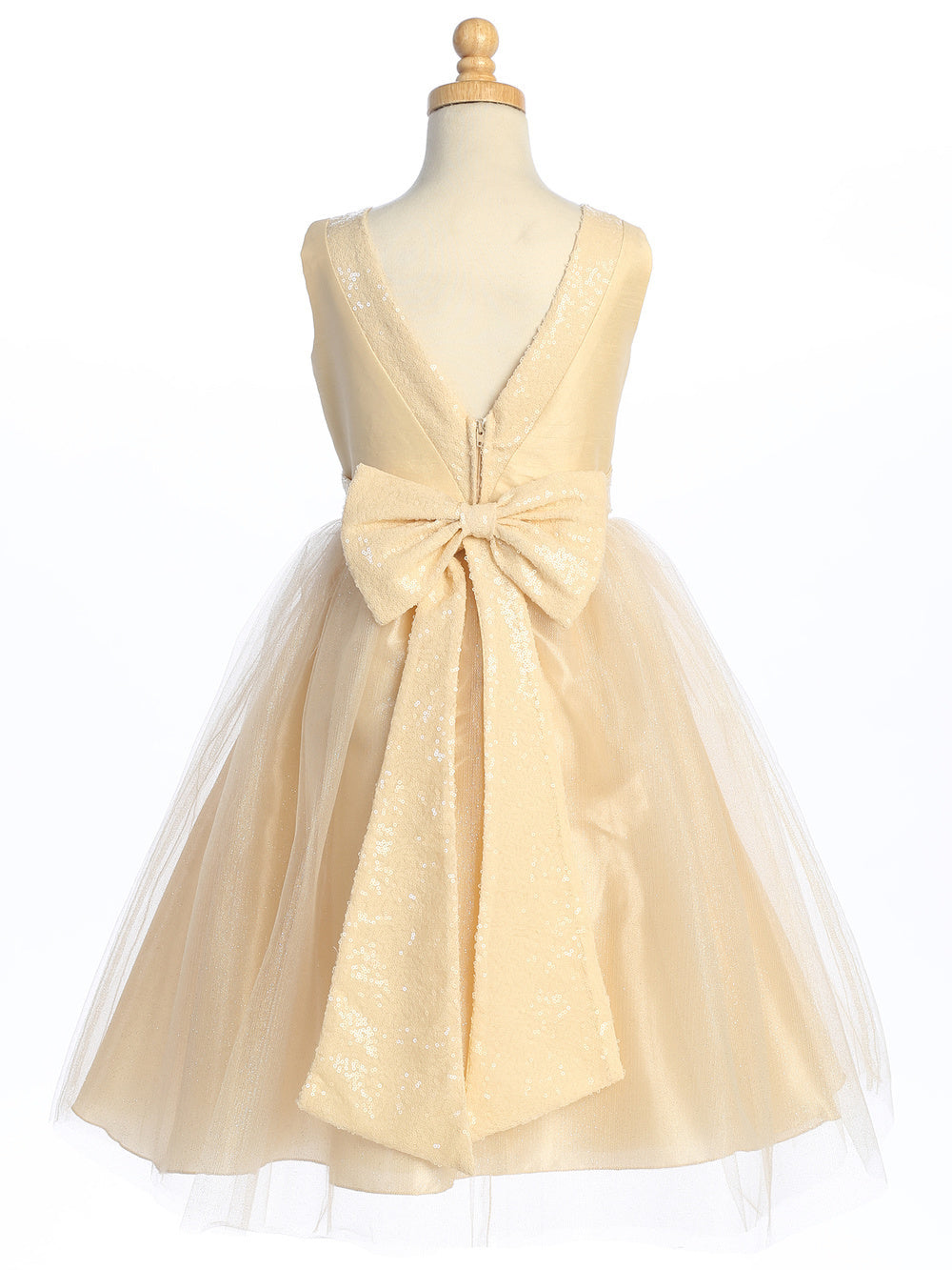 Light gold flower girl dresses best sale